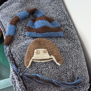 Handmade Crochet Hats For Newborn Photoshoot